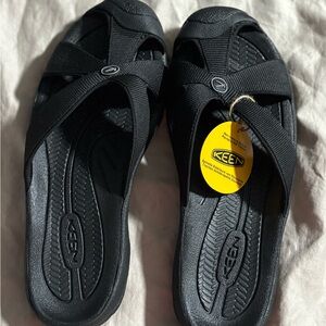 Keen Black Slide Sandals